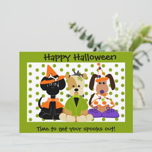 ハロウィンの顧客は感謝していしています サンキューカード (スタンド正面)