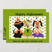 ハロウィンの顧客は感謝していしています サンキューカード (正面/裏面)