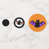 ハロウィンの飛ぶコウモリ コンフェッティ (裏面)