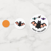 ハロウィンの飛ぶコウモリ コンフェッティ (正面)