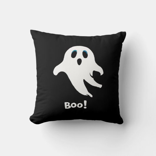 ハロウィンの飛ぶ幽霊 クッション (正面)