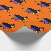 ハロウィンの飛んでいるな魔法使い ラッピングペーパー (角)