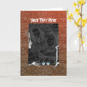 ハロウィンの骨格パーツ(写真立て)高さ カード (黄色い花)