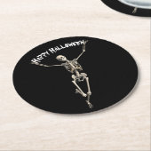 ハロウィンの骨組 ラウンドペーパーコースター (アングル)