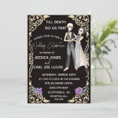 ハロウィンの骸骨が死ぬまで私たちを分かたぬ結婚式 招待状 (スタンド正面)