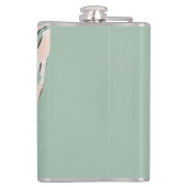 ハロウィンの骸骨のカボチャの花束 フラスク (裏面)