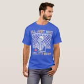 ハロウィンの骸骨の先生は静かになるまで待ちます Tシャツ (正面フル)