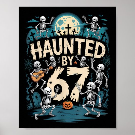 ハロウィンの骸骨の手 6 7 メーム ポスター (正面)
