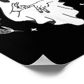 ハロウィンの骸骨の手 6 7 メーム ポスター (角)