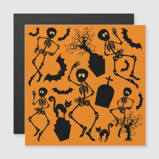 ハロウィンの骸骨 不気味なダンス (正面/裏面)