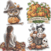 ハロウィンの高品質ステッカー4枚セット シール (正面)