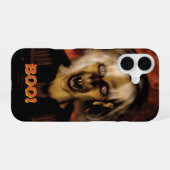 ハロウィンの魔女とカボチャ iPhone 16ケース (裏面横)