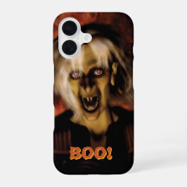 ハロウィンの魔女とカボチャ iPhone 16ケース