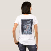 ハロウィンの魔女とフクロウ Tシャツ (裏面フル)