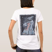 ハロウィンの魔女とフクロウ Tシャツ (裏面)