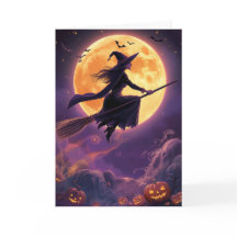 ハロウィンの魔女と月夜