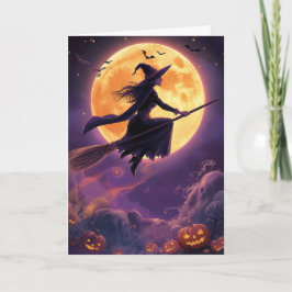 ハロウィンの魔女と月夜 シーズンカード