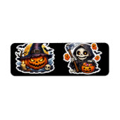 🧟ハロウィンの魔女のかぼちゃ ラベル (正面)