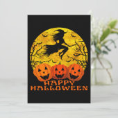 ハロウィンの魔女のほうき乗り  招待状 (スタンド正面)