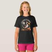 ハロウィンの魔女の帽子をかぶったゴッシーなガチョウ Tシャツ (正面フル)