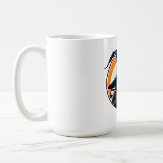 ハロウィンの魔女の肖像画 コーヒーマグカップ (左)