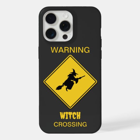 ハロウィンの魔女の警告 iPhoneケース (裏面)