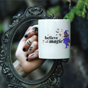 ハロウィンの魔女の魔法を信じて コーヒーマグカップ