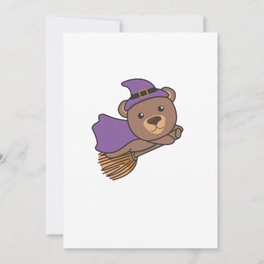 ハロウィンの魔女コスチュームを着たクマ シーズンカード (正面)