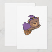 ハロウィンの魔女コスチュームを着たクマ シーズンカード (正面/裏面)