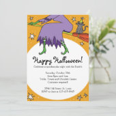 ハロウィンの魔女パーティの招待状 招待状 (スタンド正面)
