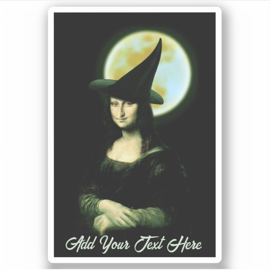ハロウィンの魔女モナリザ シール (正面)