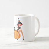 ハロウィンの魔女 コーヒーマグカップ (正面右)