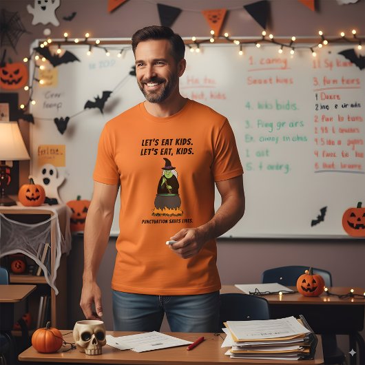 ハロウィンの魔女 英語教師 クール グラマー Tシャツ