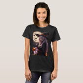 ハロウィンの魔女 Tシャツ (正面フル)