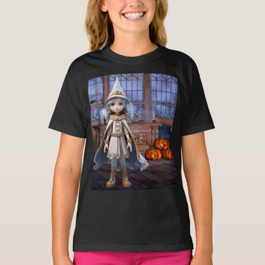 ハロウィンの魔女. Tシャツ (正面)