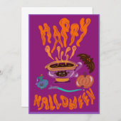 ハロウィンの魔法のポーションコーヒー - 魔女のドリンク 招待状 (正面/裏面)