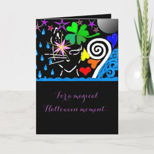 "ハロウィンの魔法の時のために…" カード