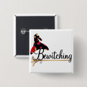 ハロウィンの魔法をかけるTシャツおよびギフト 缶バッジ (正面&裏面)