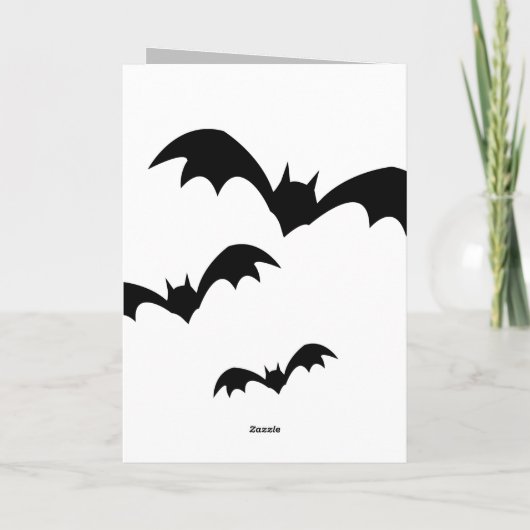 ハロウィンの魔法使いおよびフクロウの挨拶状 カード (裏面)