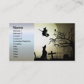 ハロウィンの魔法使いおよび遠ぼえ犬 名刺 (正面)