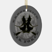 ハロウィンの魔法使いのオーナメント セラミックオーナメント (右)