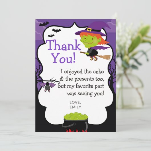 ハロウィンの魔法使いのサンキューカード サンキューカード (スタンド正面)