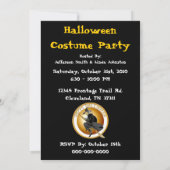 ハロウィンの魔法使いのパーティの招待状 招待状 (裏面)