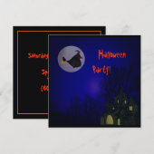 ハロウィンの魔法使いのパーティの招待状 招待状 (正面/裏面)