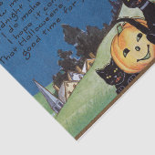 ハロウィンの魔法使いのフクロウの黒猫のパーティーのティッシュ 薄葉紙 (詳細)