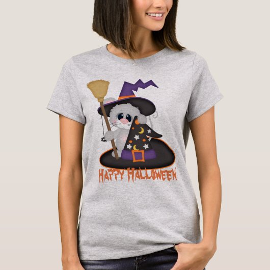 ハロウィンの魔法使いの休日のマウスのTシャツ Tシャツ (正面)