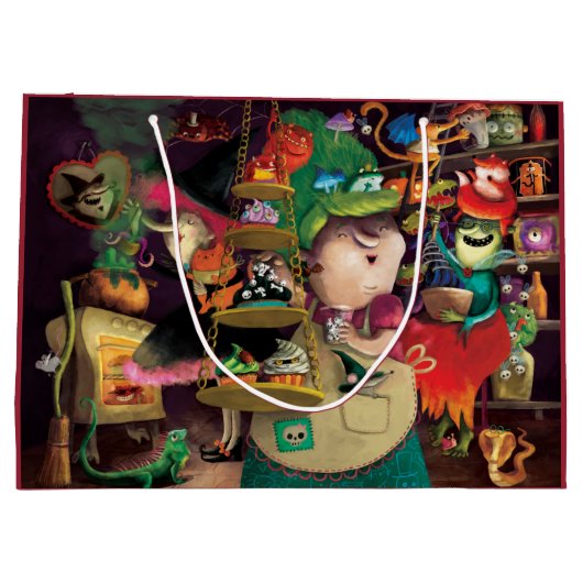 ハロウィンの魔法使いの台所 ラージペーパーバッグ (裏面)