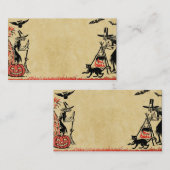 ハロウィンの魔法使いの名刺 名刺 (正面/裏面)