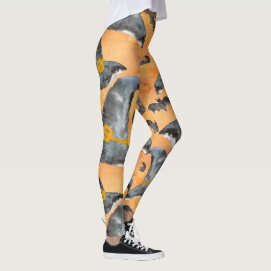 ハロウィンの魔法使いの帽子のレギンス レギンス (右)