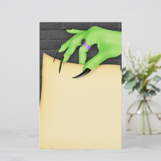 ハロウィンの魔法使いの文房具 便箋 (スタンド正面)